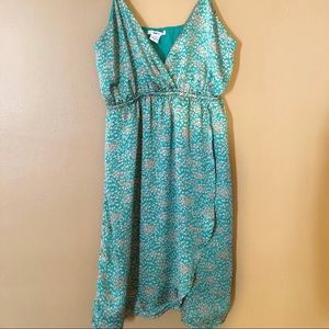Bar III dress size small teal/brown/white
